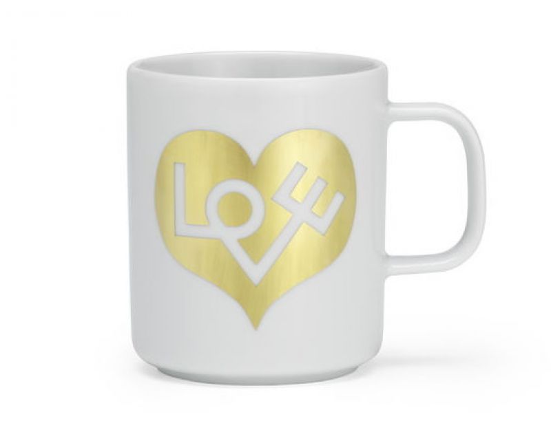 Coffee Mugs NEW Love Heart gold Tasse Vitra EINZELSTÜCK